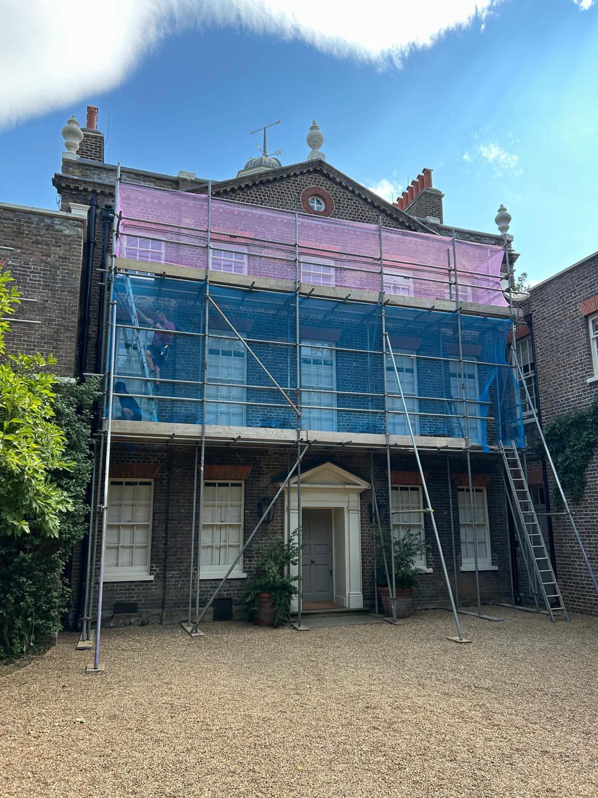 Scaffolding erected across a large period house in Essex by CRH Scaffolding